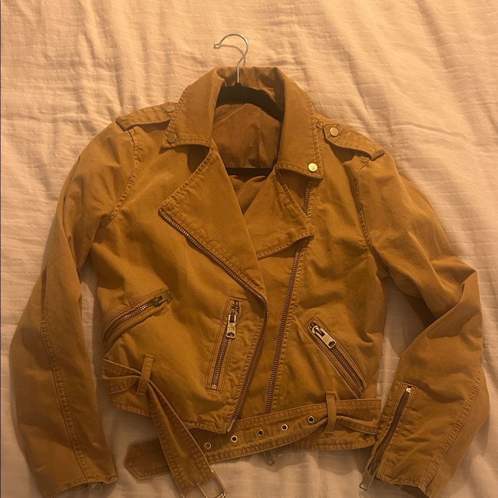 Women's Mustard Biker Jacket